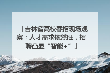 吉林省高校春招现场观察：人才需求依然旺，招聘凸显“智能+”